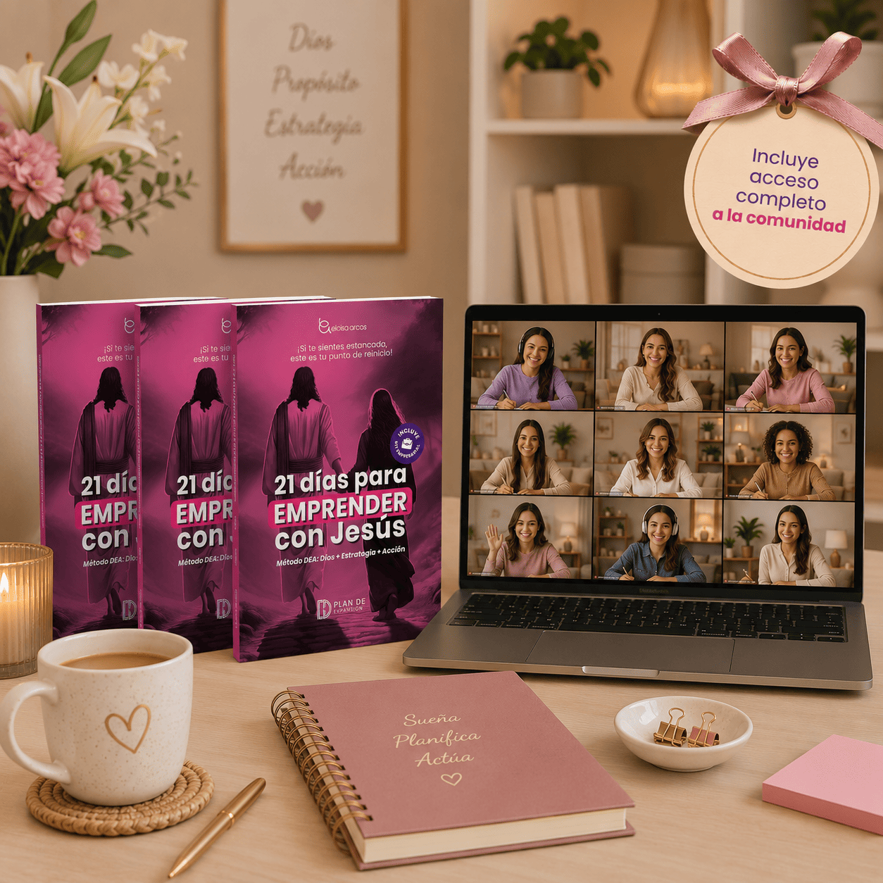 Pack 3 libros 21 días para Emprender con Jesús con acceso completo a la comunidad